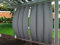 Clothink Outdoor Vorhang Ösen Oben Unten Anti-Verblassen Windschutz Sonnenschutz Sichtschutz Wetterfest, Terrasse Balkon Pergola (Grau, 132x215cm)