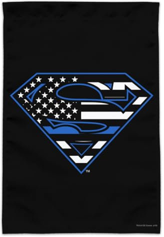 GRAPHICS & MORE Superman-Flagge, dünne, Blaue Linie Flag Only (No Pole) Multi