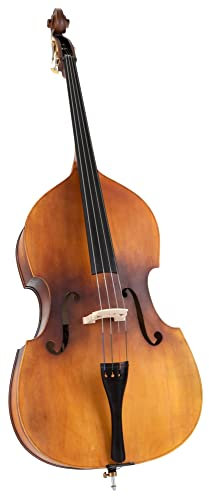 Classic Cantabile DBP-110 Kontrabass - 3/4 Größe - Korpus aus gesperrtem Holz - Hals: Ahorn - Griffbrett: Blackwood - inkl. Bogen, Gigbag und Kolofon