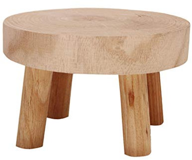 Pflanzenständer für den Innenbereich, Holz Blumentopfständer, Garten Blumentopferhöhung Präsentationsständer, runder Übertopfständer für den Innen- und Außenbereich, Wohnzimmer, Eingangsbereich