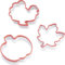Lot de 3 emporte-pièces en forme de feuille d'érable en acier inoxydable, 10,4 cm, 8,3 cm et 5,6 cm de différentes tailles, avec protection