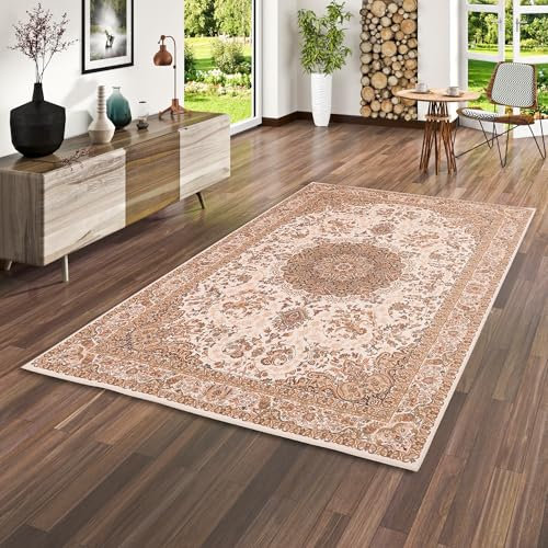 Luxus Orient Teppich Primus Beige Keshan in 5 Größen