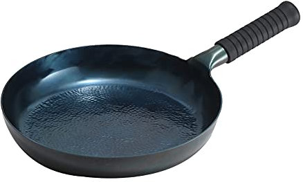 Frying pan pan 28cm, Frying pan Induction, Carbon Steel Frying pan Wok pan Natural uncoated for Induction All Types of stoves and Dishwasher-Safe,28cm