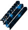 AlphaShield Fahrrad Rahmenschutz Kettenstreben Schutz Folie Aufkleber Rahmen Schutz Carbon MTB BMX Lackschutz Folie K099 (06 Racing Neon Blau)