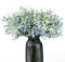 Olrla 52cm Künstlich Schleierkraut, 10 Künstliches Gypsophila Blau und Weiß für Heim Büro Hochzeitsdekoration Blumensträuße Blumenarrangement