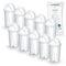 Wessper Classic Wasserfilter Kartuschen | Ersatz für Aquaphor Standard, Brita Classic, Dafi Classic Filterkartusche | Reduziert Kalk und Chlor | Reineres Wasser | Pack 10