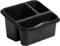 M1SS Large High-Grade Plastic Sink Tidy Drainer Kitchen Caddy Cleaning Organiser 3 Compartment Sponge, Brush, Cloth Holder Kitchen Utensils Holder (Midnight Black)