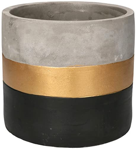 KOTARBAU® Blumentopf Übertopf 13 x 12 cm für Blumen Pflanzen aus Dekorativ-Beton Dreifarbig