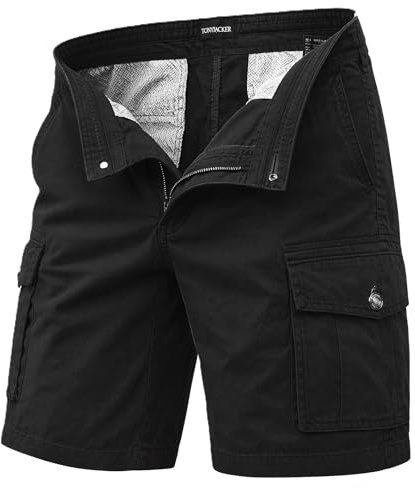 TONY BACKER Pantaloncini Cargo Uomo Shorts Cotone Multi-Tasca Pantaloni Corti F1586