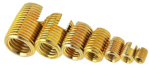 WANGCL 50 Stück Gewinde-Reparatur-Sets M3 M4 M5 M6 M8 M10 M12 – selbstschneidende Gewindeeinsätze