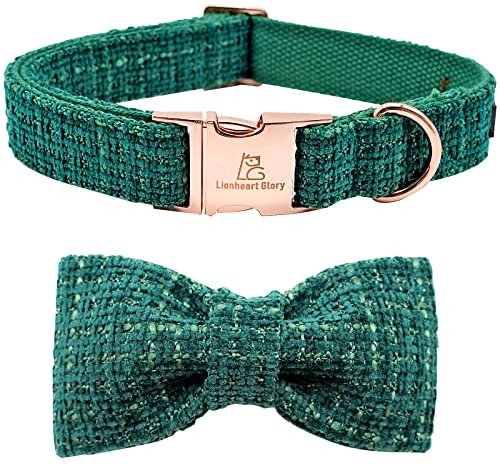 Lionheart glory Hundehalsband mit Schleife, verstellbar, weiches Hundehalsband mit Fliege, Herbsthalsband, Fliege für kleine Hunde, Haustiergeschenk