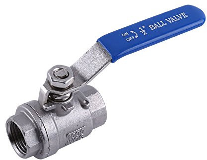 Kugelhahn, Edelstahl, 2 Ventile Inox 1 NPT 2-Wege-Kugelhahn mit Vollem Durchgang Drehhebel SS304, 1/2 Kugelhahn mit Vollem Durchgang
