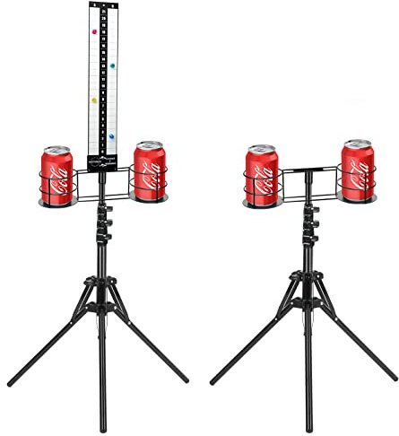 Hestiasko Cornhole Scoreboard 2 Sets, Metall Magnetischer Cornhole Score Keeper mit Getränkehalter, Einfach zu montieren, Punkteverfolgung, Perfektes Punkte-Tracking-Zubehör für Outdoor- und