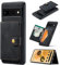 HERCN PU Étui en Cuir pour Google Pixel 7 Mobile Phone;Porte-Cartes -Béquille -Couverture de téléphone Portable Fonctionnelle avec Petit Portefeuille magnétique Unique. (Noir)