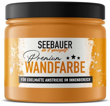 SEEBAUER diy Peinture murale orangé pour intérieur (No. 514 Tropical Taste 300 ml) Tons orangés haute opacité