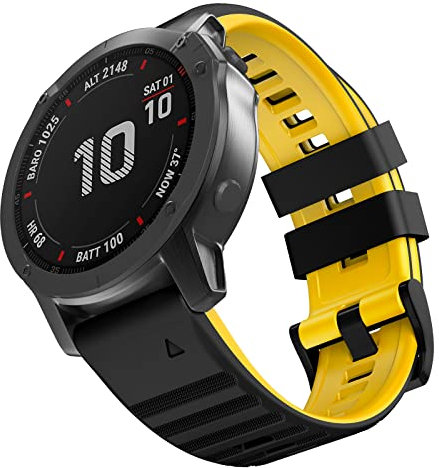 MYSNBKN Cinturino per Garmin Fenix 7/Fenix 6/Fenix 5, Cinturino in silicone da 22mm per Approach S60/S62,D2 Delta,EPIX 2,Forerunner 935/945(montaggio rapido)