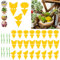 Anti Moucheron Plante,Attrape Mouche,Pièges à Insectes,Attrape Moucheron Interieur,nematodes moucherons,Plug-in piège à Mouches plaques Jaunes Autocollant Jaune Plant,24 PCS & 8 Inserts Clip