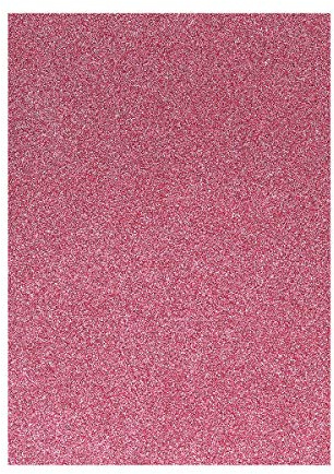 Glitzer Moosgummi Platte - DIN A4 - ROSA - 1 Bogen