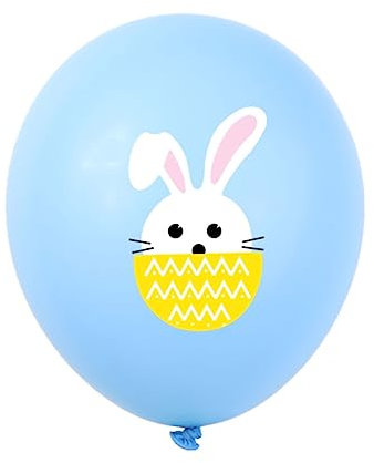 Toyvian 25 Stück Ei-Dekoration Hausdekoration Für Zuhause Tier-Ballons -Ballon-Dekorationen Kinder-Party-Ballons Kaninchen-Bedruckte Ballons -Ballons Zubehör