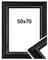 DÖRR Bilderrahmen Boho - Massiv Holz - Kunstglas - Shabby Chic - Vintage Style - Made In Italy 50x70 Schwarz