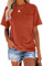 T Shirts for Women Short Sleeve Crew Neck Basic Summer Tee Tops with Pocket Casual Loose Fitting Blouse