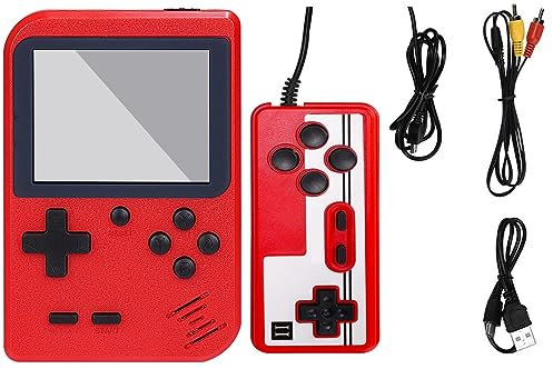 Consola Retro portatil para niños y Adultos con Pantalla de 3 y conexion a TV, bateria Recargable, para 1 o 2 Jugadores, Game Boy, 400 Juegos incluidos (Bordo)