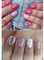 Ceboic 2 Packs (48 Pcs) Press on Short Square False Nails - French Tip Acrylic Pure Color Pink Glitter Glue on Set for Women and Girls DIY Manicure