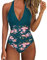 Maillot De Bain Amaincissant Femme Col V Ventre Plat D'été Push Up Sexy Maillot De Bain Une Pièce Sexy Femme Elégant Tankini