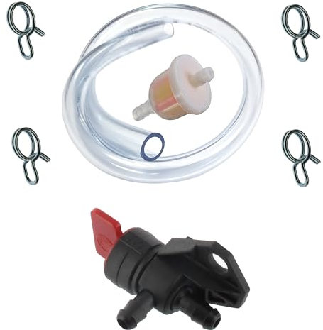 cyclingcolors rubinetto benzina di serbatoio + tubo + collare + filtro compatibile con HONDA GCV135/160 N°16950-ZG9-M02 tagliaerba tosaerba trattore trattorino
