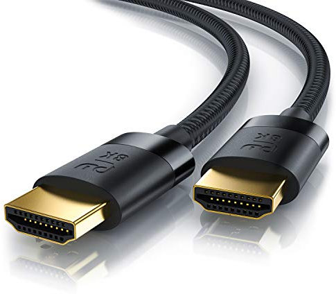 CSL - HDMI Kabel 2.1 - 1m - 16K@30Hz 8K@60Hz 4K@120Hz - UHD II - Ultra High Speed Ethernet 48Gbps - HDMI 2.1/2.0 - HDR 10+ eARC 3D VRR - Gaming TV PS5 Xbox
