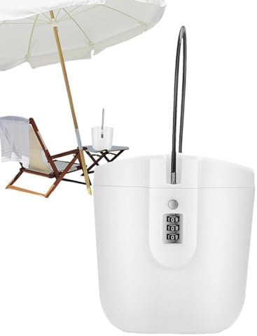 Scatola con lucchetto da spiaggia, impermeabile, con codice a combinazione, scatola portatile con serratura a chiave, custodia di sicurezza da 2 l, grande capacità per viaggi, cassaforte in spiaggia,