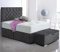 ComfoRest - Modern 6FT Super King Bed with Mattress, NO DRAWER | Divan Frame with Ottoman Storage Box | Sleek Set for Contemporary Spaces | Durable Design for Elegant Bedrooms (Slate Grey Naples)