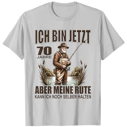 Rentner Lustiger Anglerspruch für 70. Geburtstag Angler T-Shirt