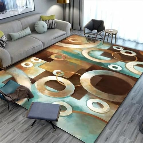 Kuschelige Teppiche Home Teppich Outdoor Wohnzimmer Teppich Farbe Abstrakte Kunst Design Lounge Zubehör Verschleißfest Teppich Für Kinderzimmer 200X260CM