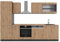 Vicco Küchenzeile R-Line, Küchenblock, Artisan Eiche/Anthrazit, 300 cm, AP Eiche