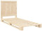 vidaXL Massivholzbett, Holzbett Bett mit Kopfteil, Bettrahmen mit Lattenrost, Palettenbett Einzelbett Schlafzimmerbett, 90x200cm Kiefer