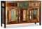 QJBSAVVA Buffetschrank Küche Küchenschränke Einzeln Highboard Wohnzimmer Vorratsschrank Küche - Sideboard Recyceltes Massivholz 120 x 35 x 76 cm für Aufbewahrung Von Büchern Wein Und Getränke Küche