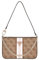GUESS Damen Noelle Mini Top Zip Shoulder Handtasche, Latte-Logo