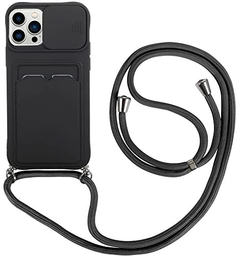 Wishcover store Funda para Cuerda para iPhone 16 Pro MAX,Funda Deslizante Cámara Proteger,Protección cámara Carcasa,Cubierta de cámara Deslizante Proteger Ultra-con Colgante Ajustable Collar Correa