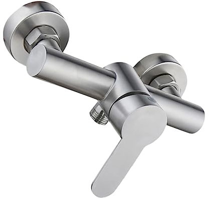 UKCOCO Edelstahl Badewanne Armaturen Moderne Einzelfunktion Dusche - Typ Heiß Kalt Badezimmer Badewanne Wasserhahn Set