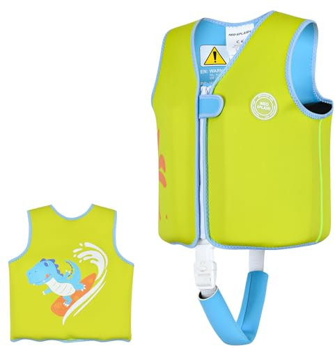 Kinder Mädchen Junge Schwimmlernweste, Schwimmhilfe Schwimmen Jacket für Kleinkinder mit Einstellbare Sicherheits Straps Alter 1-6 (GSD, 3-6)