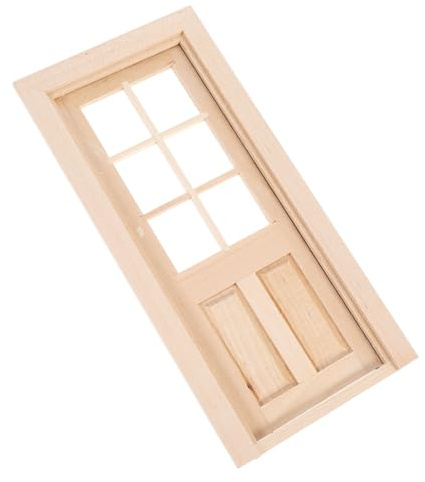 HIAKDOFT Miniatur-tür Für Puppenhaus Unbemalt DIY Holz Und Kreatives Heimwerken Ergänzung Für Modellhaus Minitür Zum Öffnen Und Schließen Detailliertes Design Für Selbstgebautes
