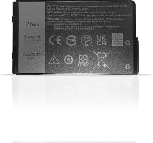 J7HTX 02JT7D 7XNTR FH8RW Laptop-Akku Ersatz kompatibel für Dell Latitude 7202 7212 7220 Rugged Extreme Tablet Serie (7,4 V, 26 Wh)