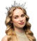 MIMIKRY Diadem Saphira mit Eiskristallen Kopfschmuck Krone Tiara Haarreif Kopfschmuck Heiligenschein Göttin Schnee-Königin