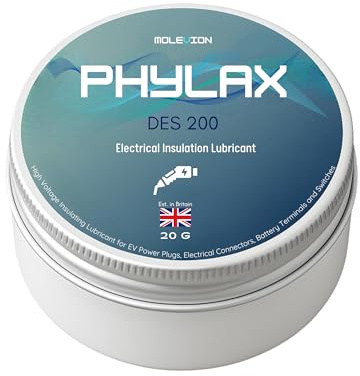 Molevion Phylax DES 200 Dielectric Grease – High Voltage Insulating Lubricant for EV Power Plugs, Connectors, Battery Terminals & Switches 20g