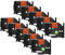 VMHPMLGV 5pcs 12mm schwarz auf weißes Etikettband, kompatibel mit TZ TZE-231 TZ-241 TZE-131 631 831 335 Bänder Kompatibel mit den Etiketthersteller(10PK Fluor Orange)