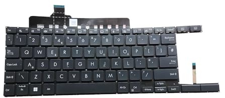 RTDPART Laptop Keyboard For ASUS Zenbook Pro 14 Duo OLED UX8402Z UX8402ZA UX8402ZE Blue With Backlit United Kingdom UK Without Frame