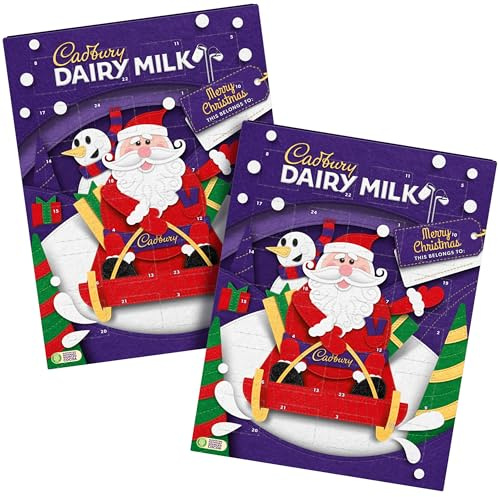 Cadbury Dairy Milk Chocolate Advent Calendar 90g Bundle of 2 - By Cadbury Gifts Direct