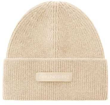 Zwillingsherz Damen Beanie Strickmütze, Warme Wintermütze mit Moin Patch, Modisches Accessoire für Frühling, Herbst und Winter