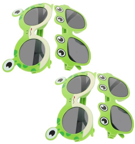UPKOCH 4 Stück pack Frosch Party Sonnenbrillen aus Kunststoff mit Grauen Gläsern Leichte Luau und Geburtstagsbrillen für Erwachsene und Fotobox Kostümrequisiten für Familienfeiern